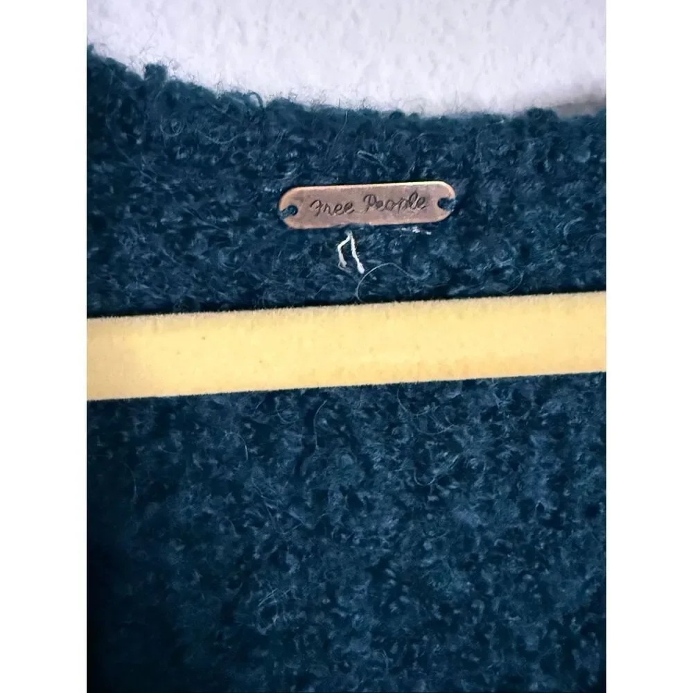 Free People V Neck Oversized Alpaca Blend Knit Sweater